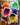 Facettus – abstraktes Acrylgemälde mit leuchtenden, facettenartigen Farbflächen in Rot, Blau, Gelb und Türkis, Hochformat.